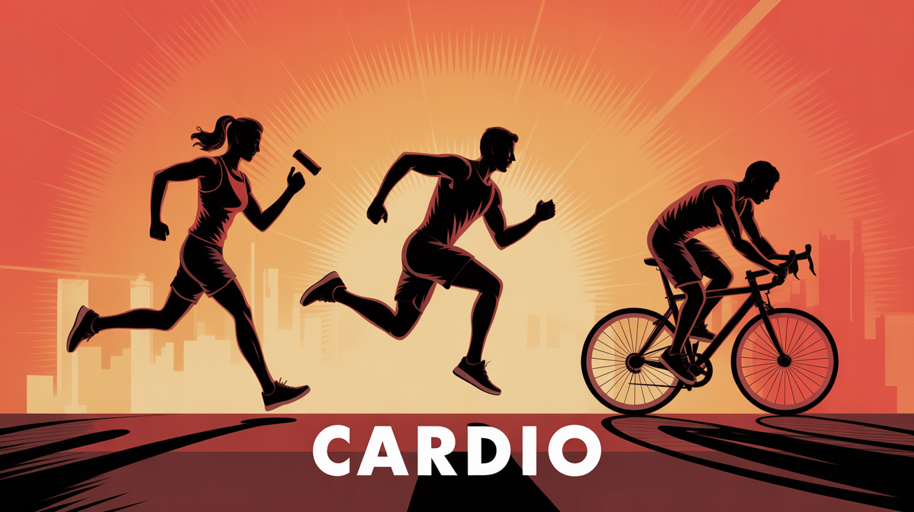 illustration silhouettes cardio energie motivation