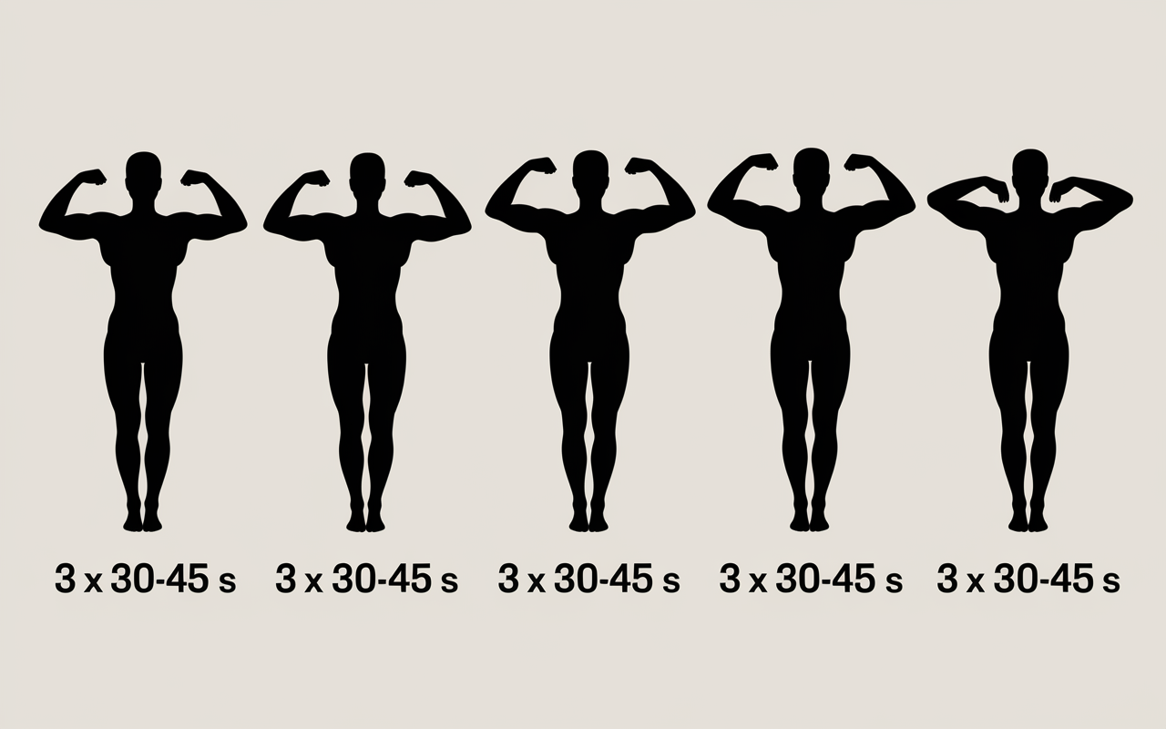 Tableau protocoles étirements groupes musculaires