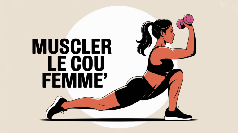 Femme illustrée faisant exercices du cou posture droite