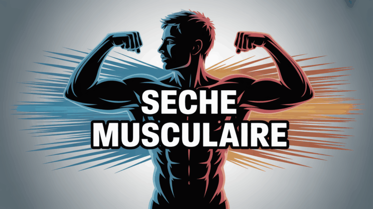 Sèche musculaire sportif musclé lumière fond neutre