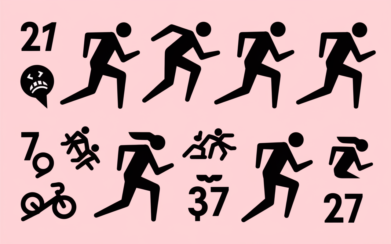 Signes surentraînement sportifs pictogrammes