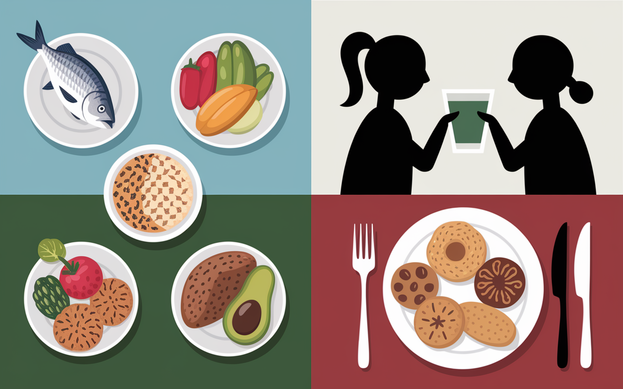 Table aliments santé contre aliments à éviter ventre plat apres 50 ans