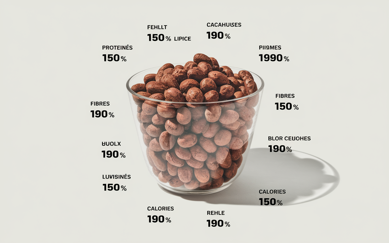 portion 30g cacahuetes gestion du poids calories