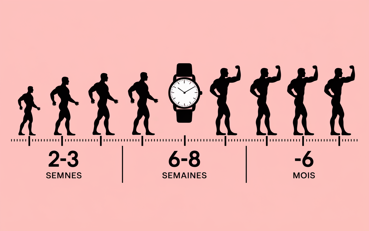 Chronologie recomposition corporelle graisse muscle étapes