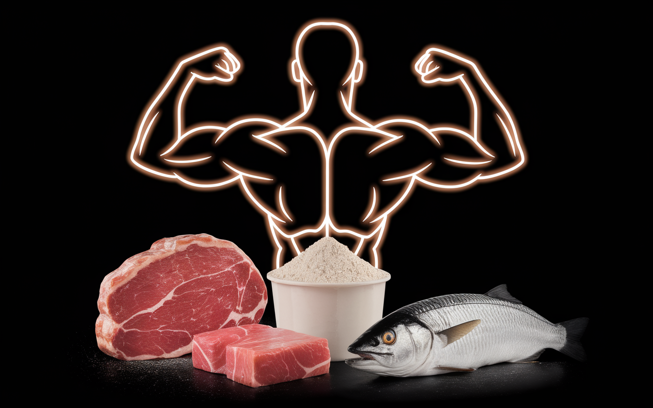 creatine monohydrate silhouette musclee viande poisson