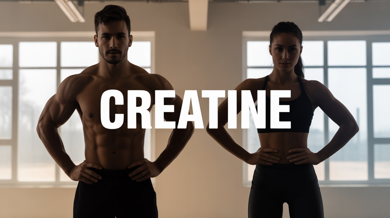 silhouettes musculeuses homme femme creatine