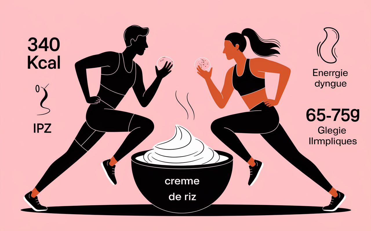 Creme de riz muscu 340 kcal IG 70 glucides nutrition