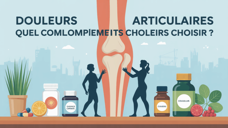 illustration genou avec complements alimentaires