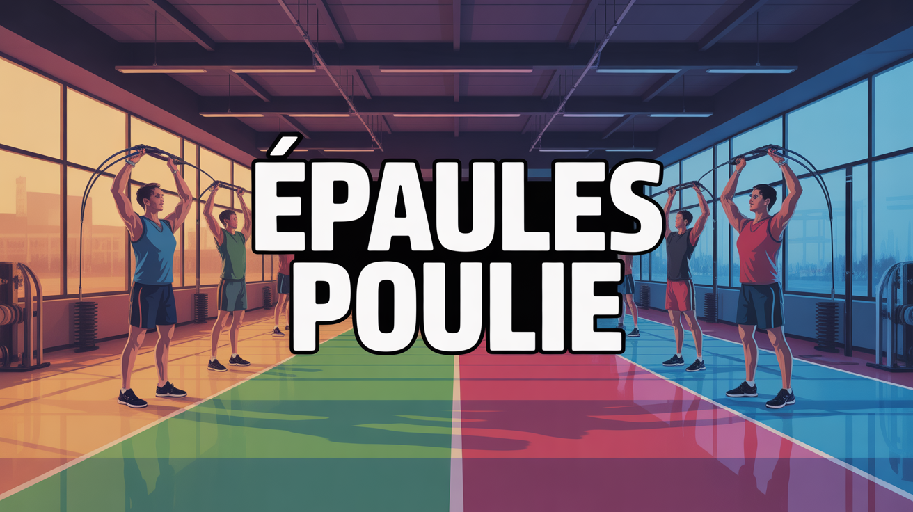 entrainement epaules poulie salle musculation design