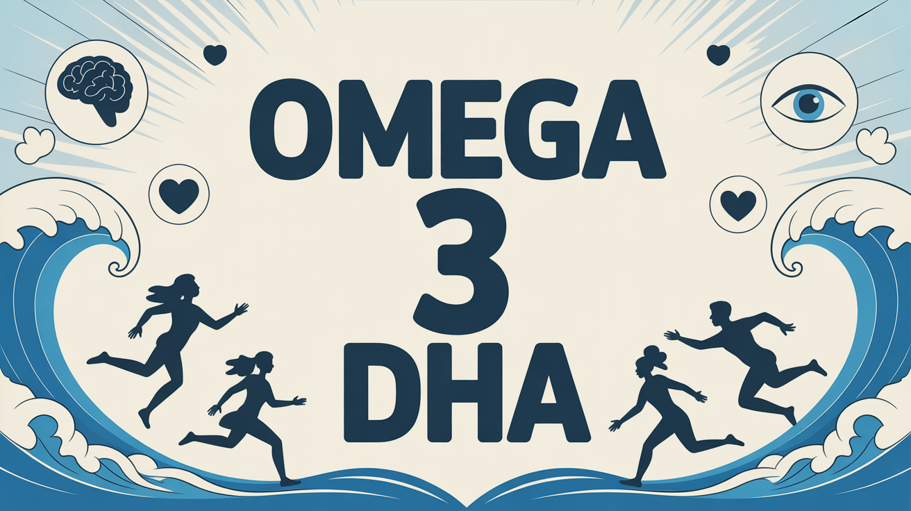 illustration omega 3 dha vitalite cerveau coeur yeux