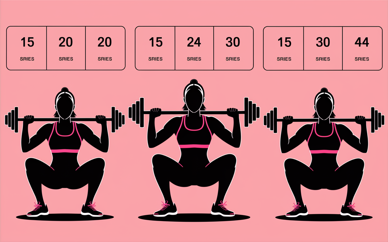 Silhouettes montrant exercices pour affiner les cuisses