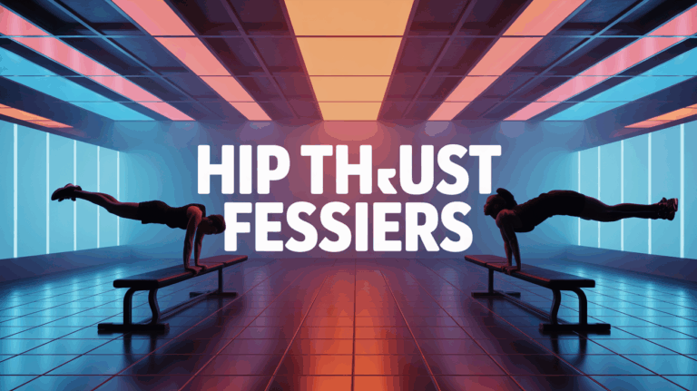 hip thrust fessiers sur banc salle de sport design