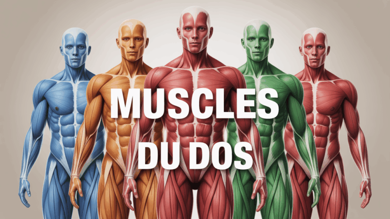 vue stylisee dos humain principaux muscles