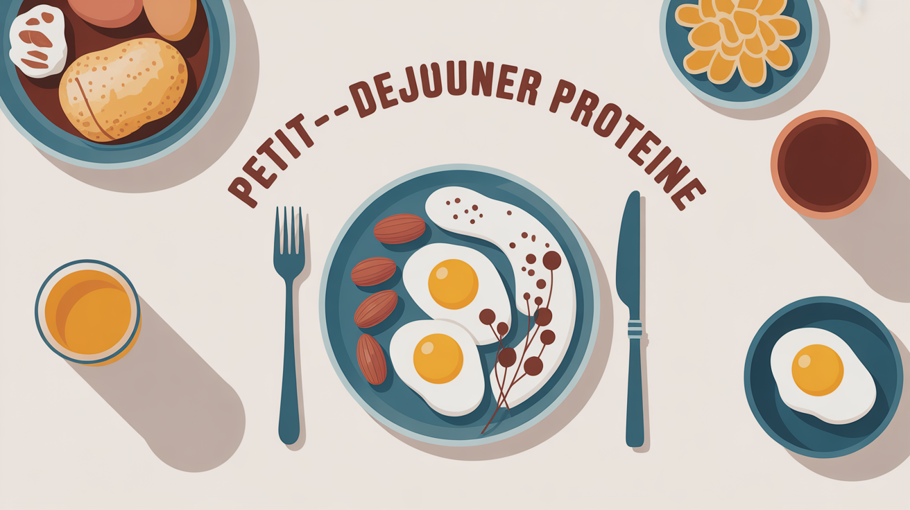 petit dejeuner proteine oeufs yaourt grec amandes flocons