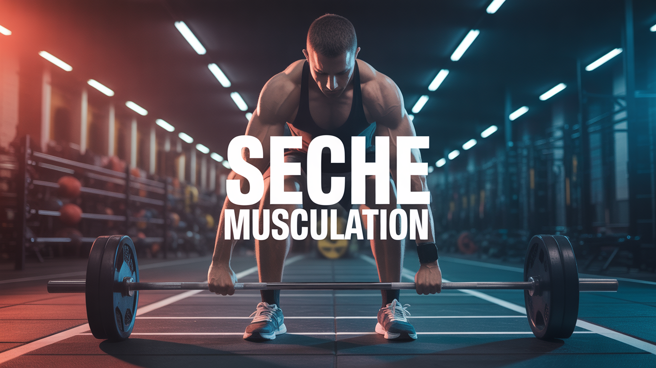seche musculation graphique sportif salle texte