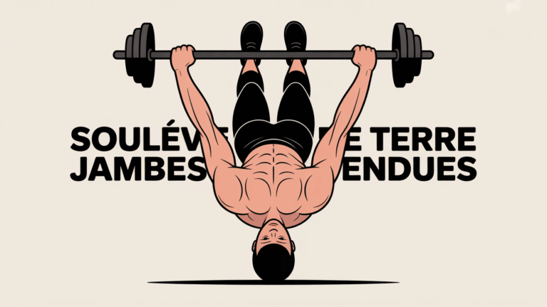 souleve de terre jambes tendues vue de dos muscles ischio jambiers fessiers