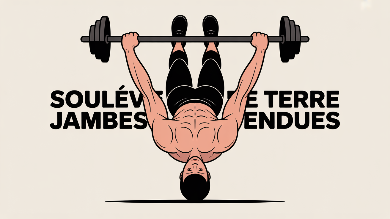 souleve de terre jambes tendues vue de dos muscles ischio jambiers fessiers