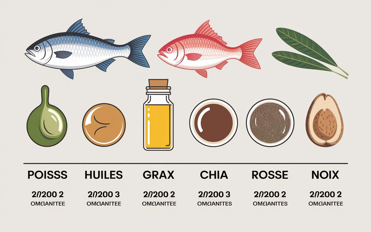 quantite omega 3 aliments classement visuel