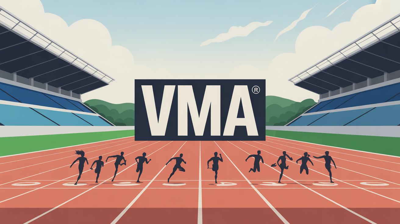 VMA course à pied silhouettes coureurs piste athlétisme