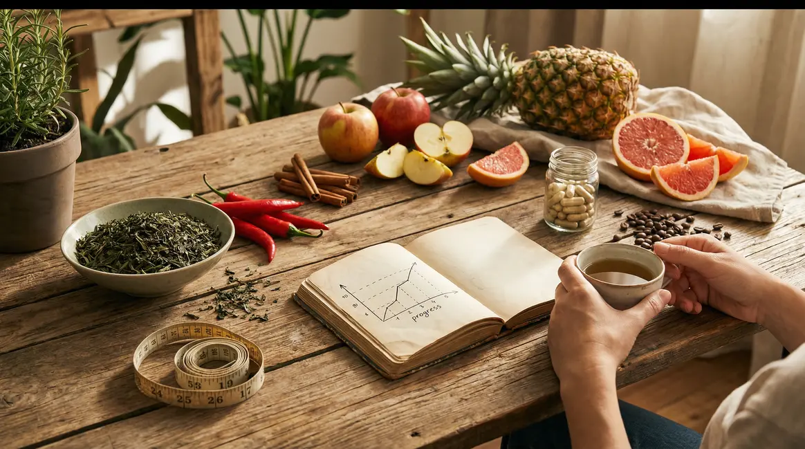 Table aliments brûleurs de graisse naturels photoréaliste