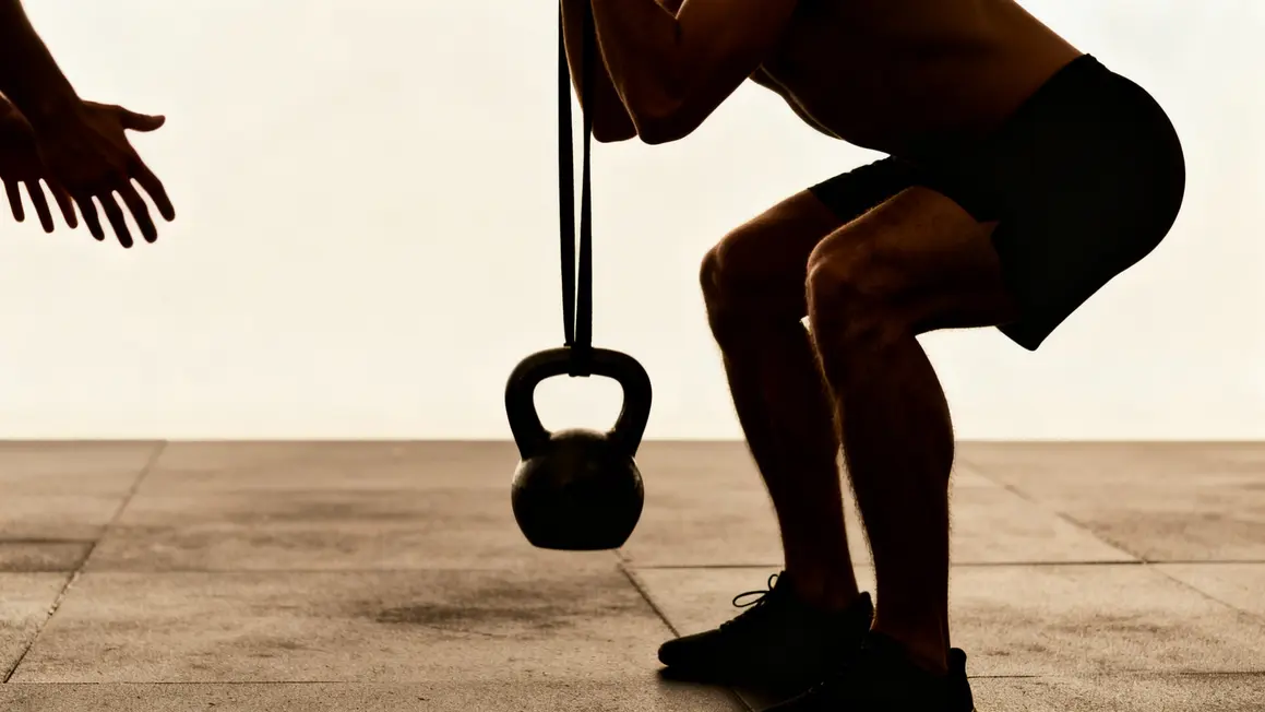 Goblet squat haltère vue amplitude jambes