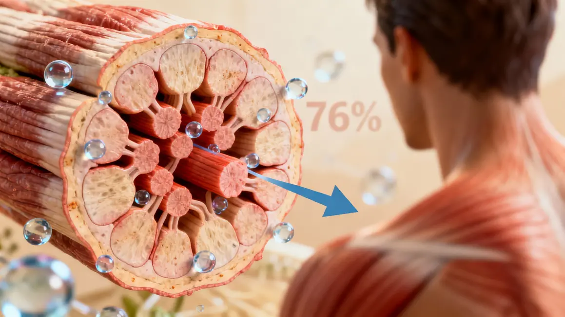 schéma muscle 76 pourcent eau synthèse protéique