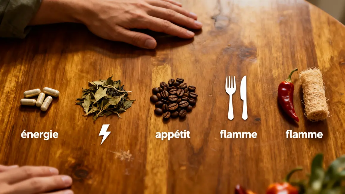 Gélules thé café piment fibres lipolyse energie satiété