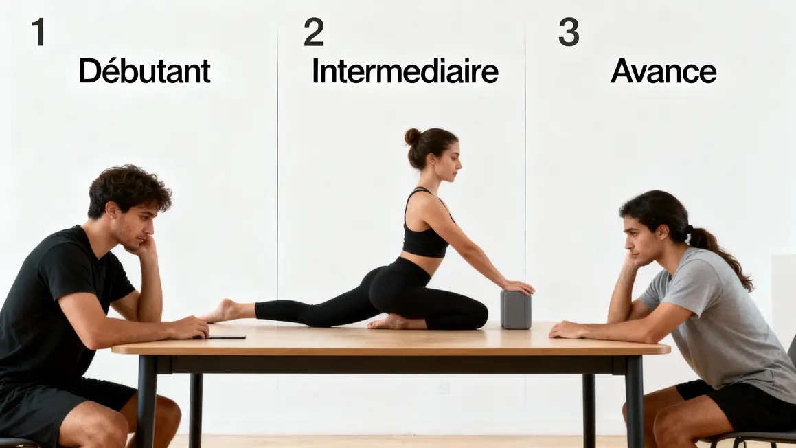 tableau niveaux musculation poids du corps débutant intermédiaire avancé