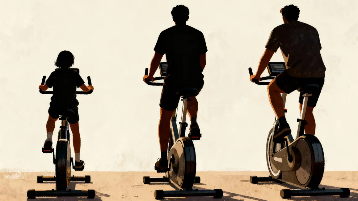 Différentes tailles sur vélo elliptique longueur foulée
