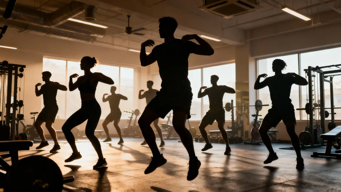 personnes jumping jacks squats echauffement musculation