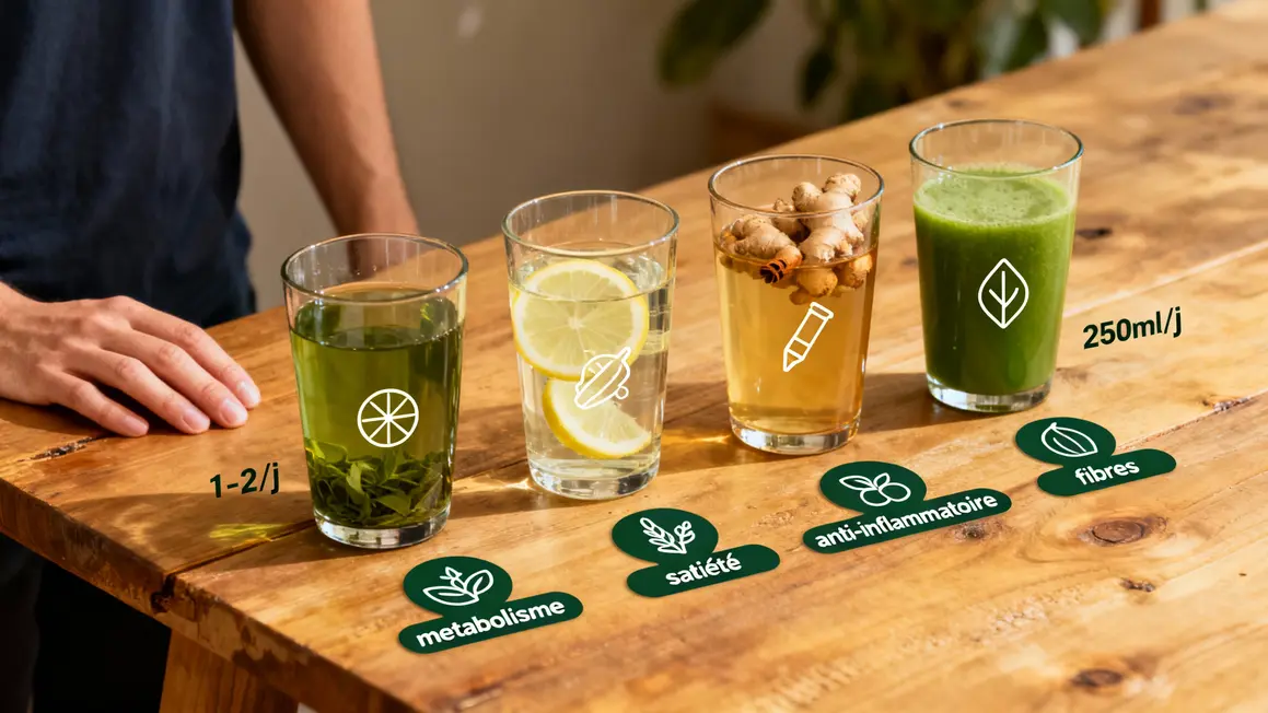 tableau boissons minceur drainantes bienfaits
