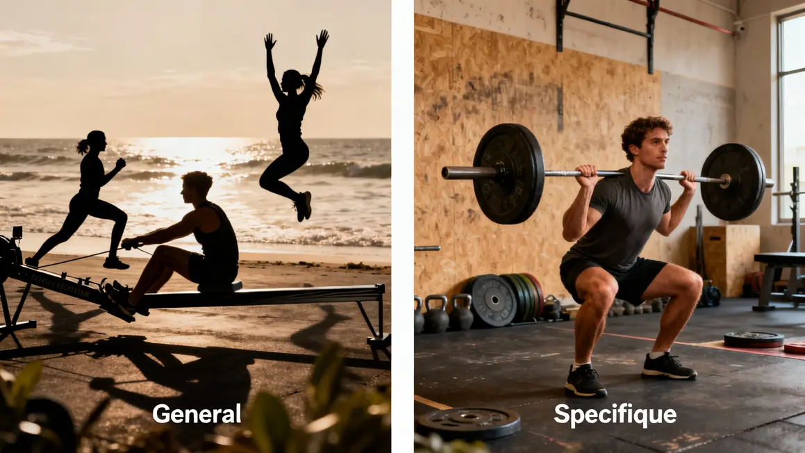 difference echauffement general specifique musculation