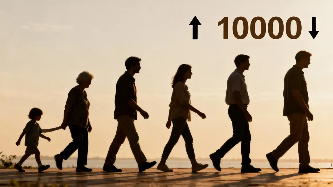 silhouettes age pas marches evolution 10000