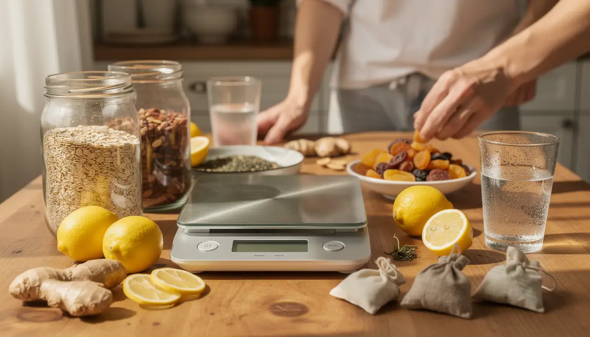 Balance et aliments naturels pour perte de poids saine