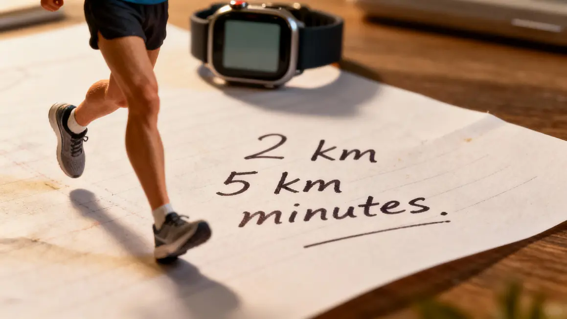 tableau distances temps jambes montre marche 5 km recomposition corporelle