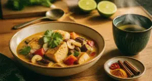 Aliments brûle graisse : curry de poisson au lait de coco et thé vert