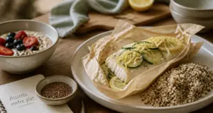 Recette pour maigrir le ventre : cabillaud, quinoa, courgette et citron