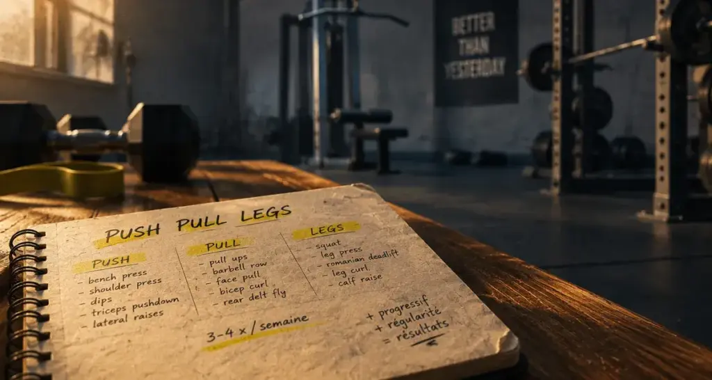 Push pull legs : plan d’entraînement 3 à 6 séances