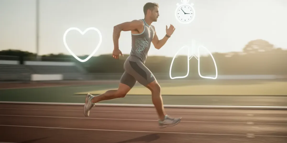 Athlète sur piste illustrant la progression VO2 max