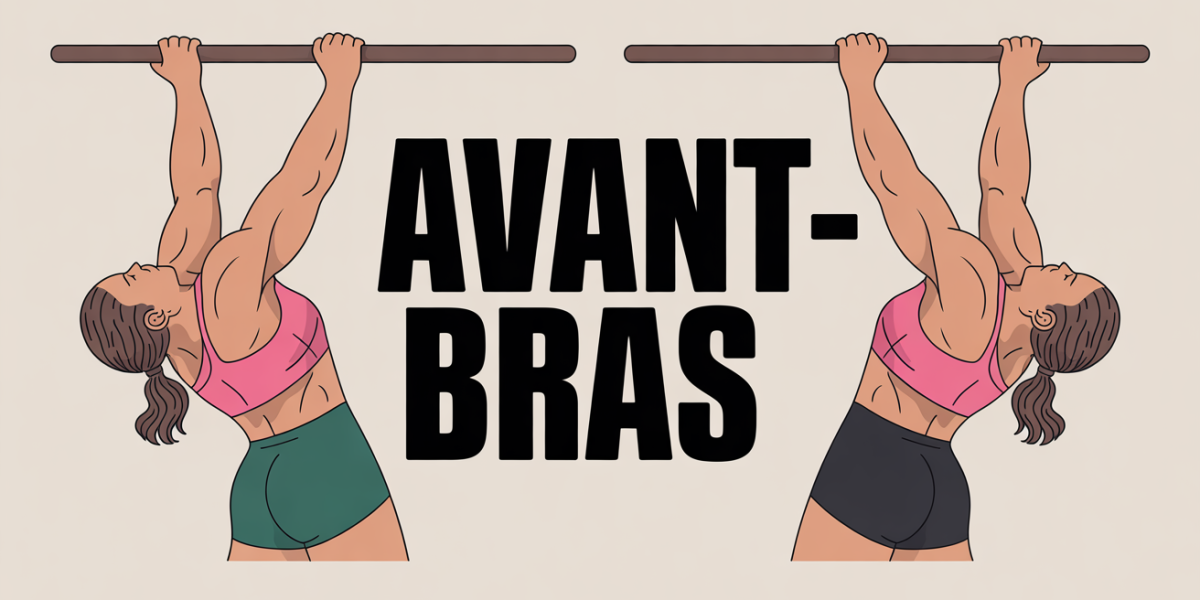 avant-bras musclés saisissant barre illustration