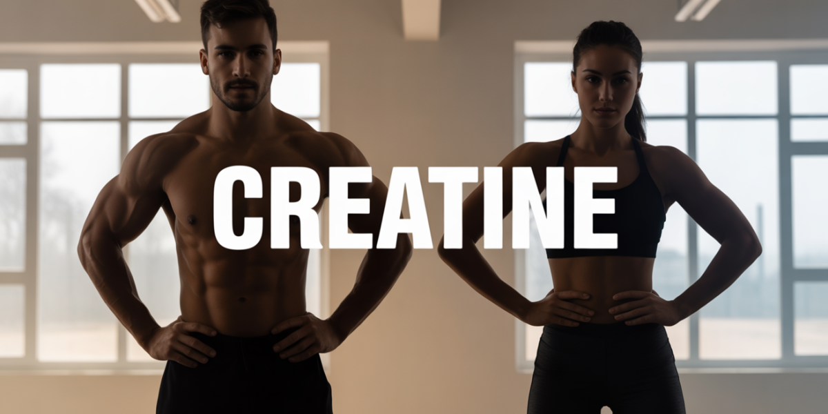 silhouettes musculeuses homme femme creatine