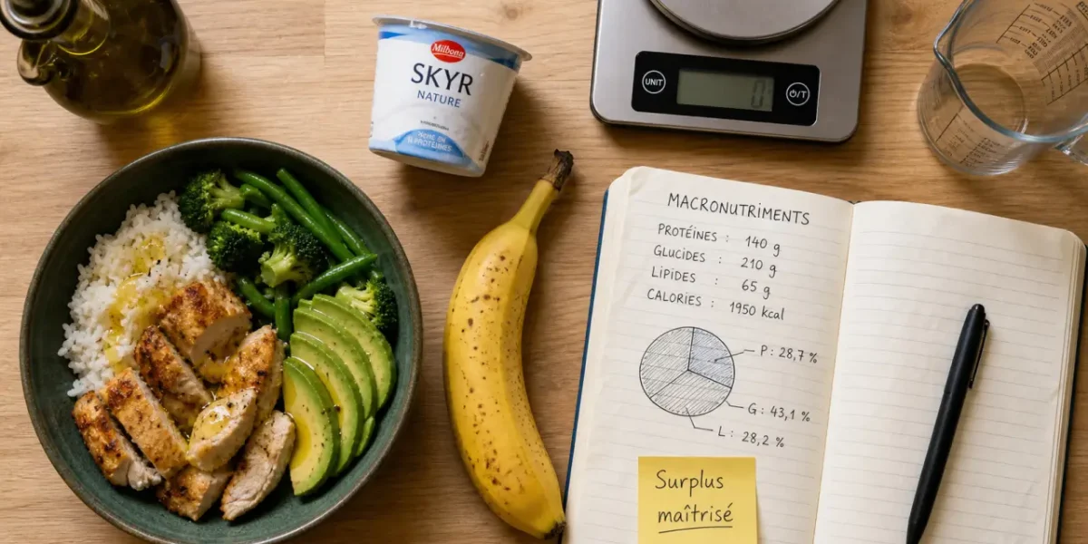 Manger prise de masse : surplus 300-500 kcal, macros simples