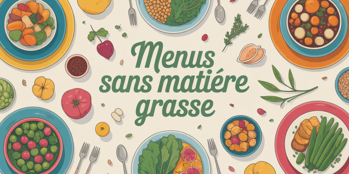 grande table menus sans matiere grasse assiettes legumes céréales proteines