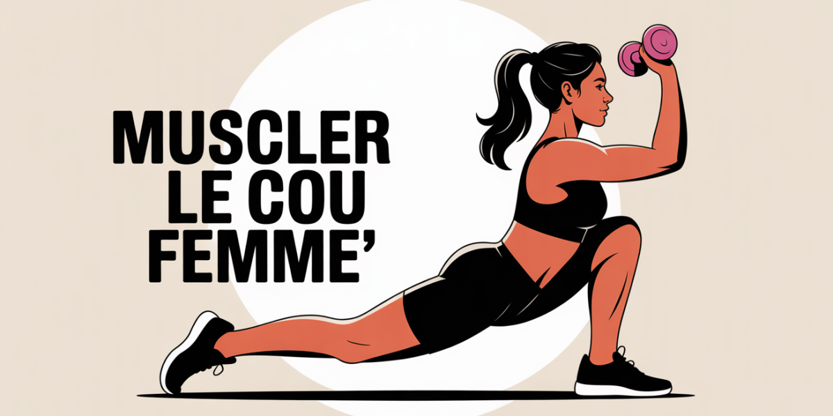 Femme illustrée faisant exercices du cou posture droite