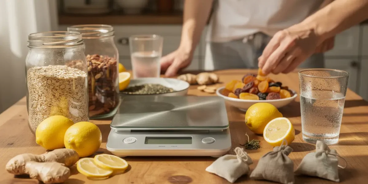 Balance et aliments naturels pour perte de poids saine