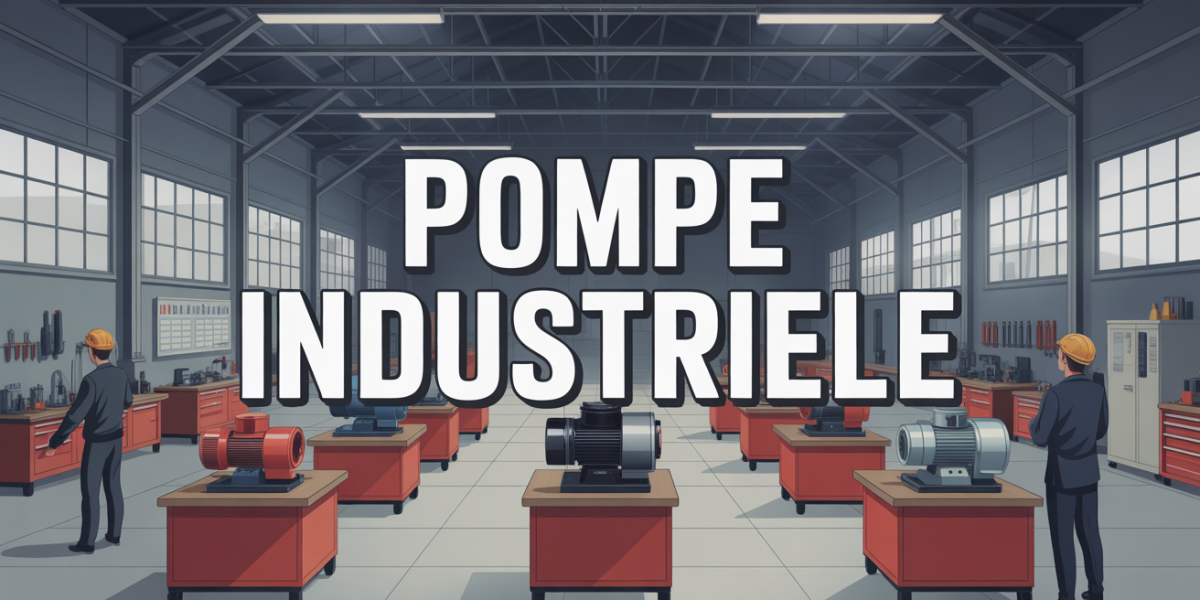atelier industriel avec pompes modernes et tableau comparatif
