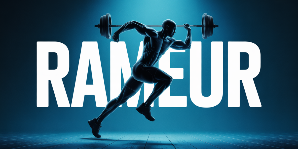 Visuel rameur silhouette musculation dynamique