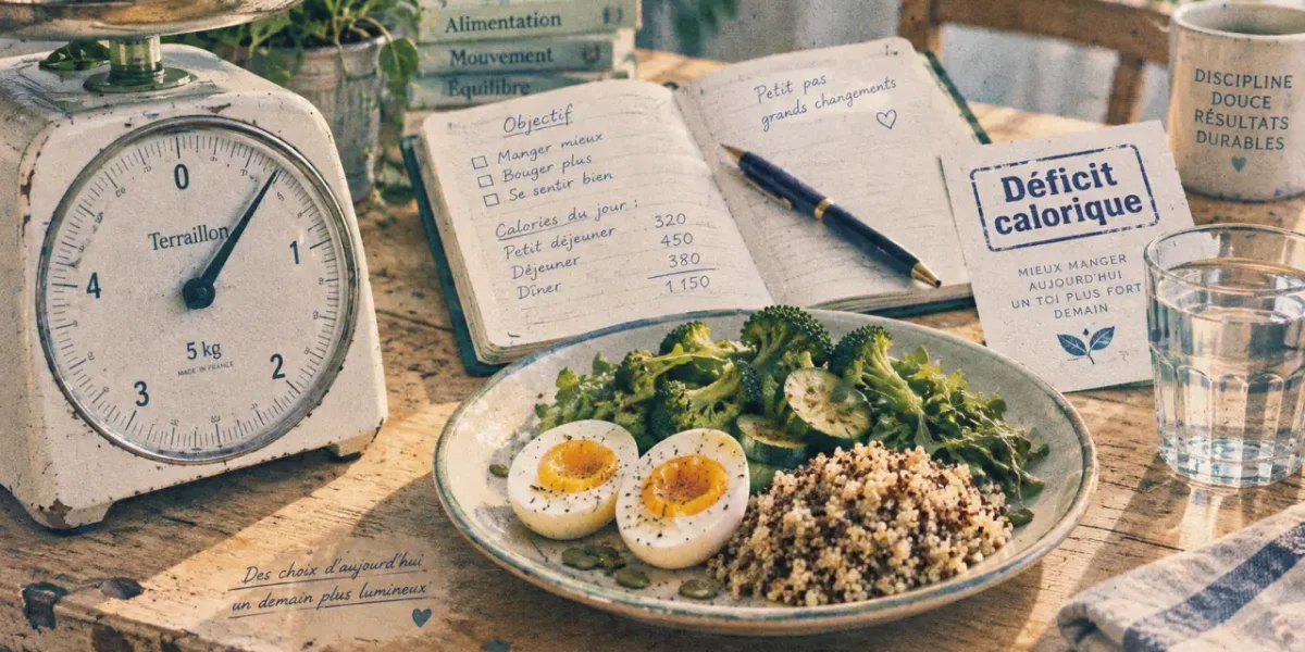 Régime rapide et efficace : assiette aux portions mesurées, déficit calorique