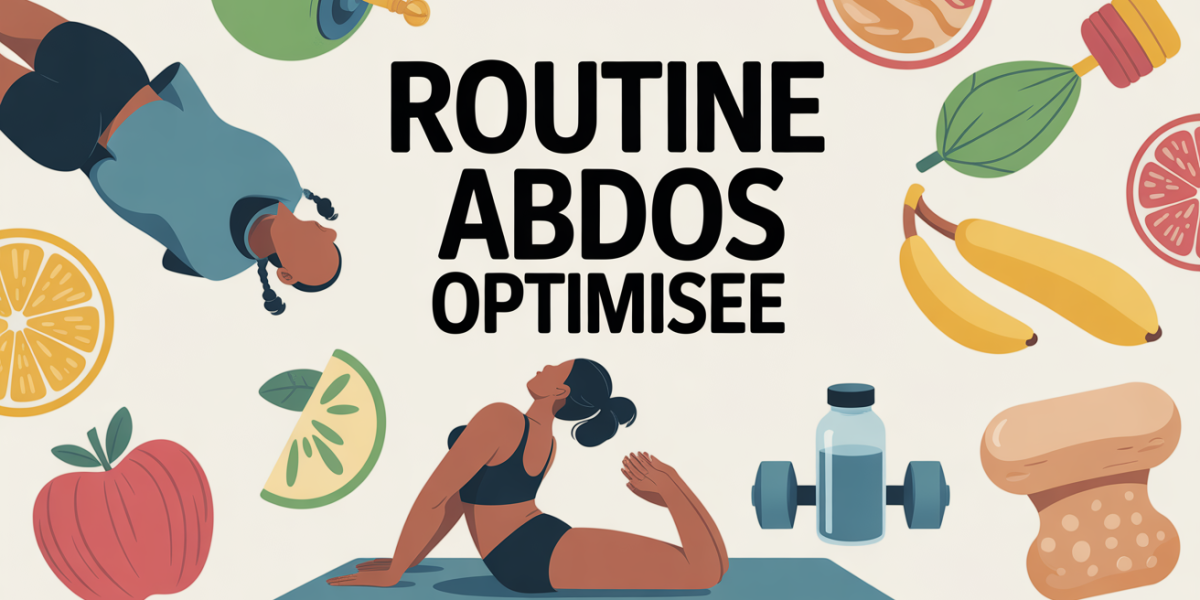illustration routine abdos optimise haltere fruits proteines
