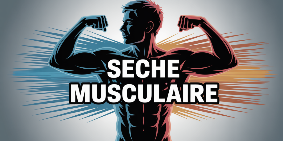 Sèche musculaire sportif musclé lumière fond neutre